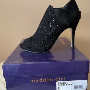 Madden Girl Black Perforated Heels